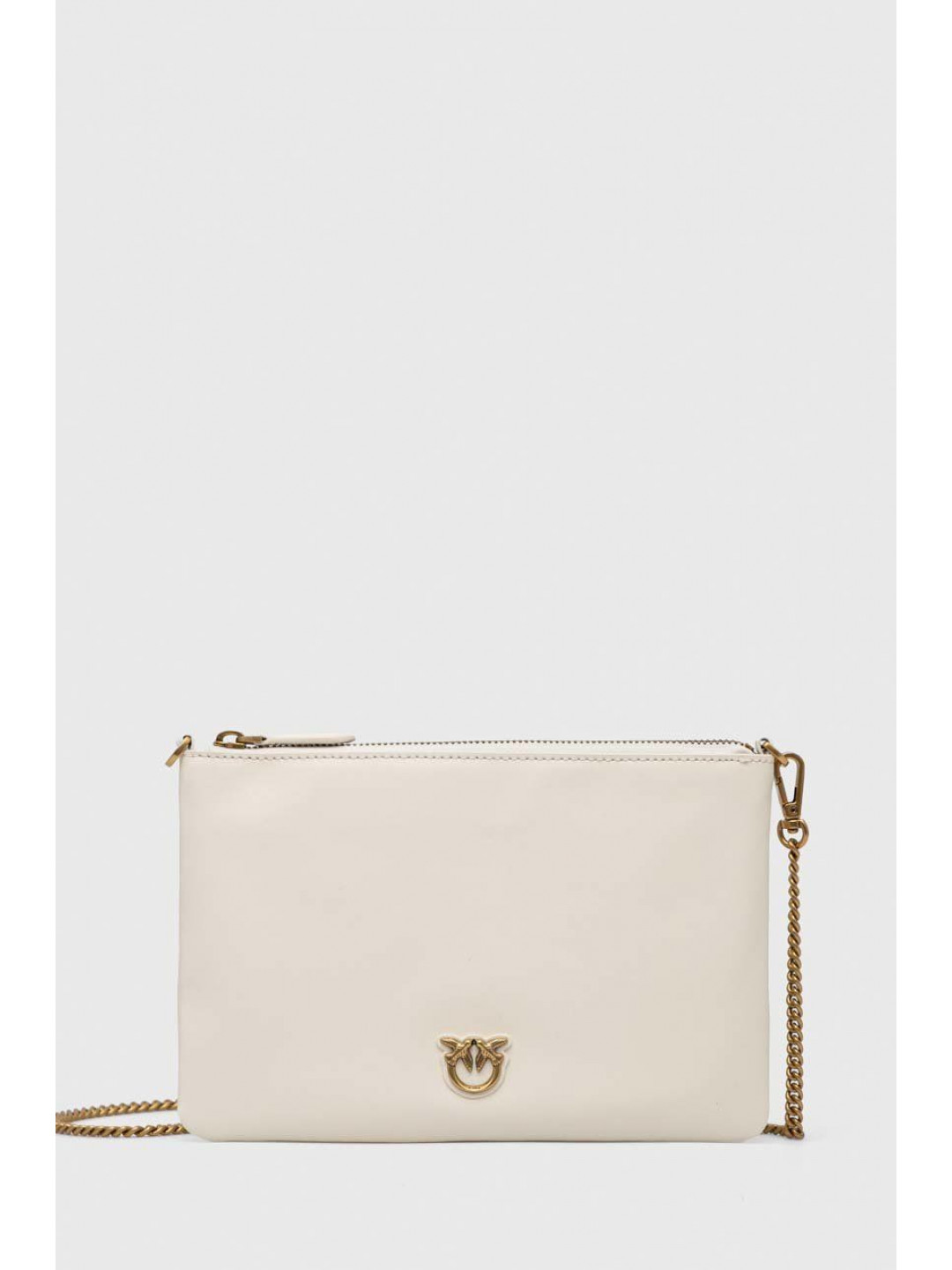 Kožená kabelka Pinko bílá barva 100455 A0F1